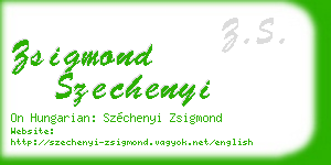 zsigmond szechenyi business card