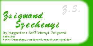 zsigmond szechenyi business card